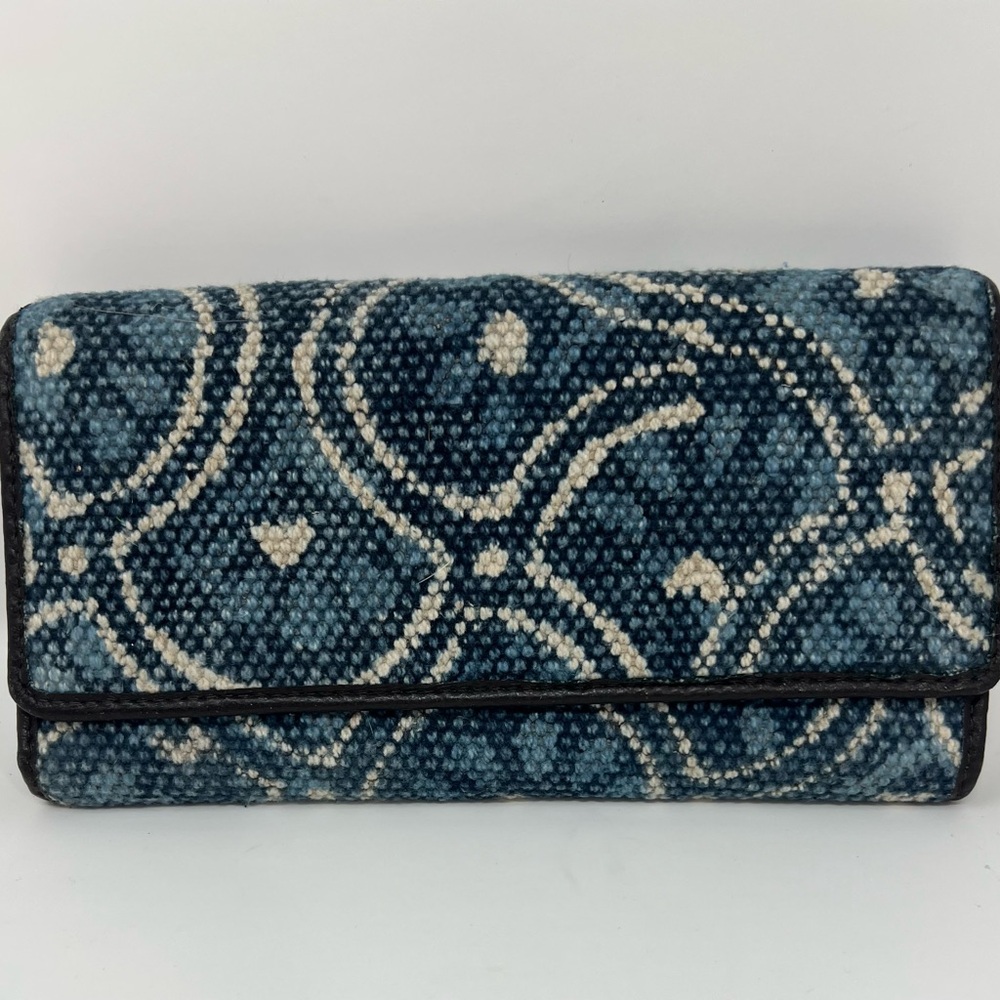 Myra Bag Blue and Cream Patterned Wallet